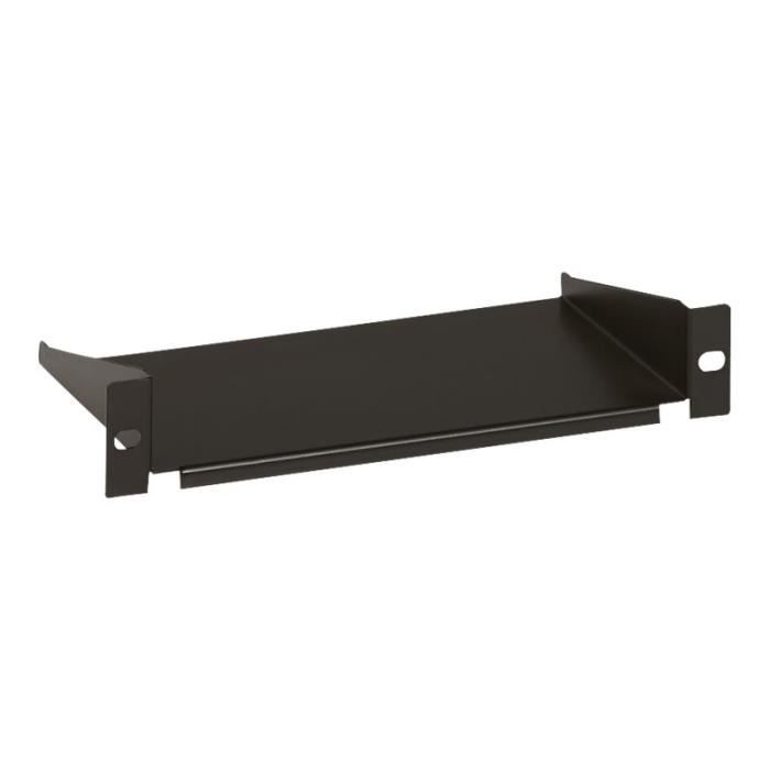 InLine Tablette 19 - 550 mm - 50 kg - 1U - RAL 9005 - Noir - 19114G