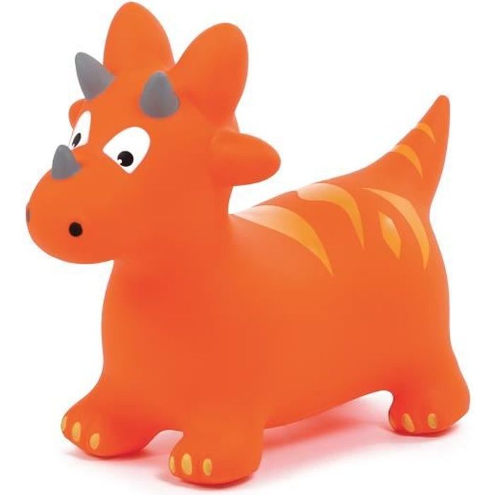 Ballon sauteur animal dino - LUDI - Dinosaure sauteur - Orange - Âge + 10 mois - Mixte