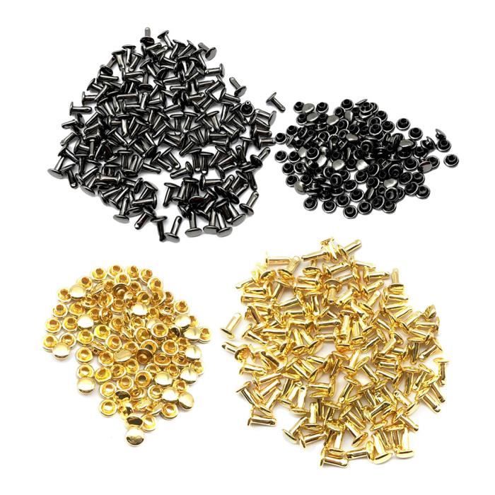 Mag Rivets Rivets de goujons doubles - MAGIDE - MAGIDEAL - 200 Sets - Métal - 6 x ...