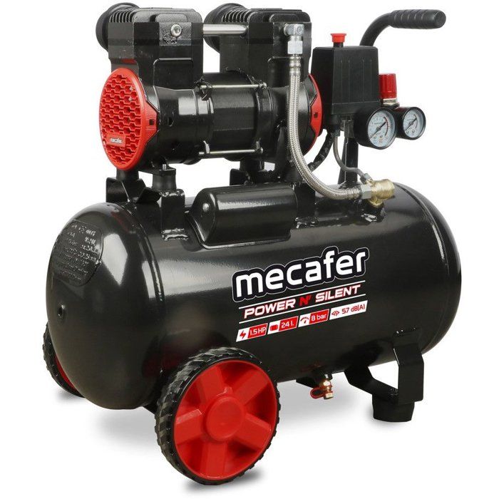Compresseur Horizontal Mecafer Power Silent 24 15 HP 175 /min Silencieux