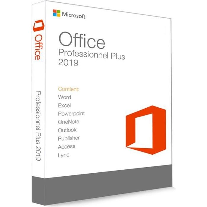 MICROSOFT OFFICE 2019 PRO PLUS 32/64 BIT  Clé dactivation licence originale