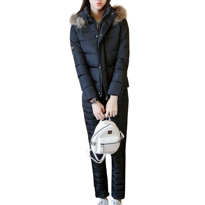 doudoune noire matelassée femme