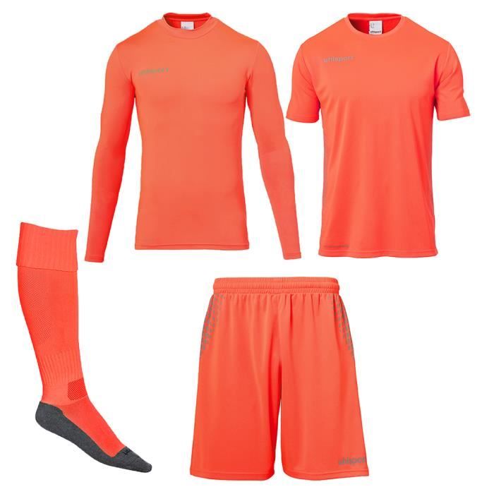 ensemble pantalon - maillot de gardien Uhlsport Score Goalkeeper Set coloris Rouge paille - Gris