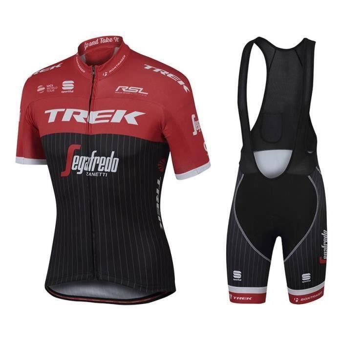 Maillot Cyclisme Homme + Cuissard Bretelles Gel 5D | Ensemble Respirant Confortable | Pour Route Et VTT