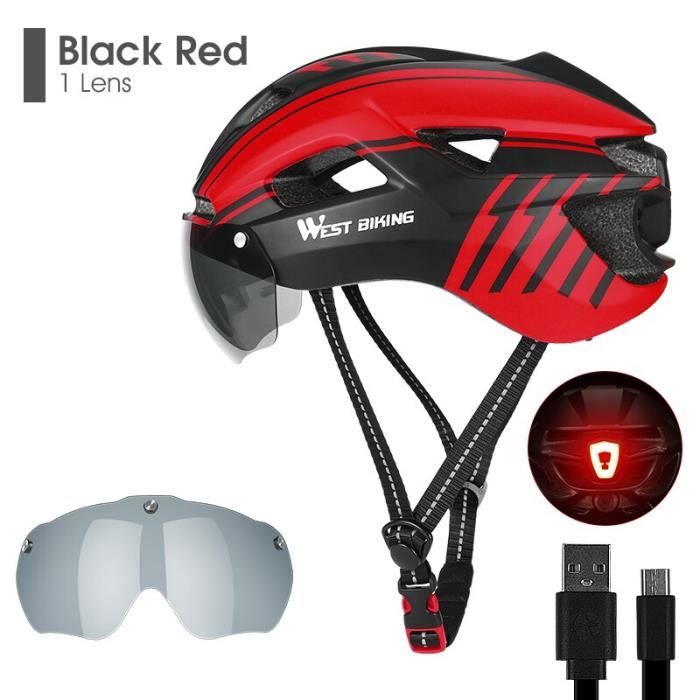 Casque avec visière magnétique & feu arrière LED – Trottinette électri – Trot'Nation