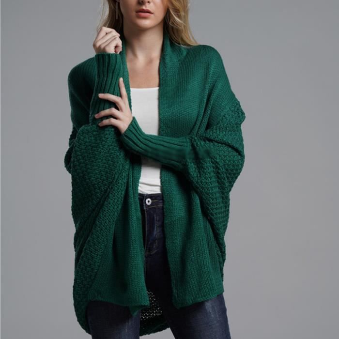 Pull Femme Oversized Pull Femme Manches Chauve-Souris ZOIOOER - T-shirt Long Lâche Col Rond Taille S-3XL T Shirt Femme