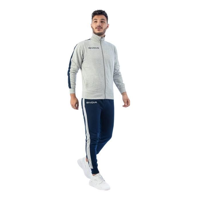 GIVOVA Survêtement Revolution Homme Gris/Navy – Veste et Pantalon Polaire Respirant GIVOVA Survêtement Revolution Homme Gris/Navy – Veste et Pantalon Polaire Respirant