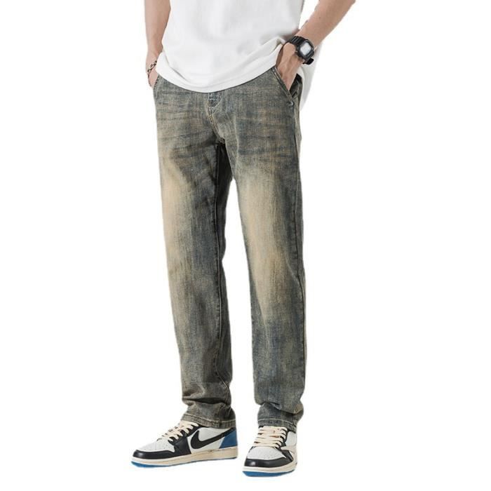 Mens Jeans Jean Coupe Homme Jean Homme Stretch Coupe Droite Taille