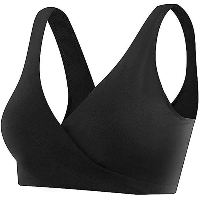Soutien-gorge De Sport Non Préformé Sans Armatures - Support élevé Noir