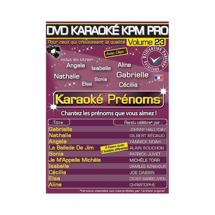 DVD Karaoké KPM Pro Vol.28 Années 80 & 90 : : Images