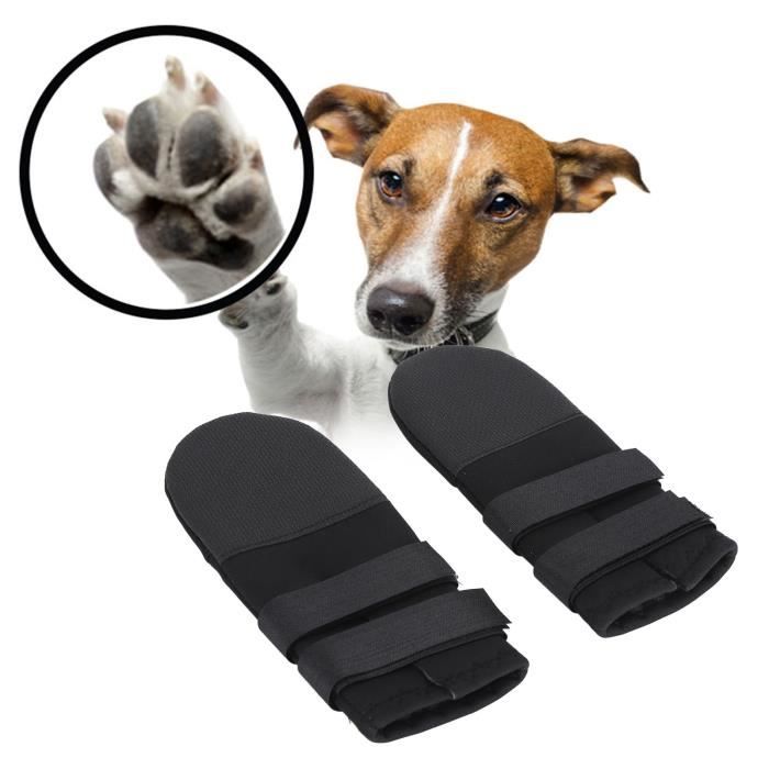 Meilleurs prix pour OMABETA protège-pattes en caoutchouc pour chien noir imperméable – lot de 2