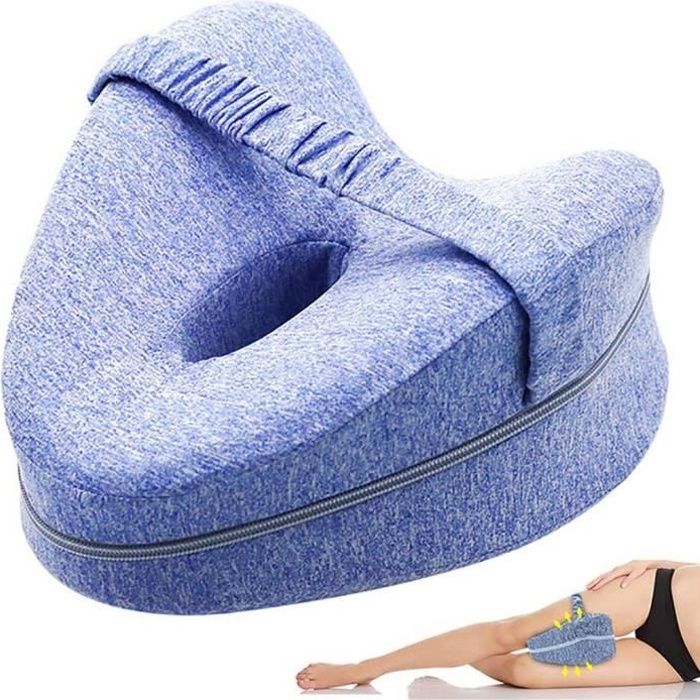 Oreiller orthopédique de Genou Le Soulagement de Sciatique, Oreiller Ergonomique de Jambe de Mousse de Mémoire