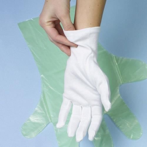 Gants de coton en transparent blanc Taille L (Standard Box )