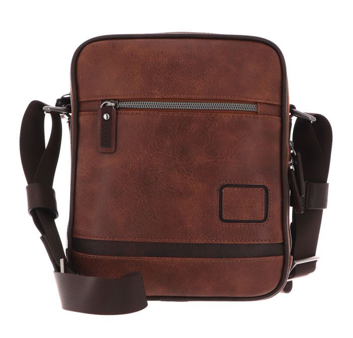 PICARD Sac à épaule bandoulière brun clair brun foncé pour homme