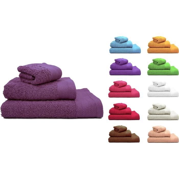 Lot De 3 Serviettes De Bain En Microfibre Douce Bébé Enfant Brossé