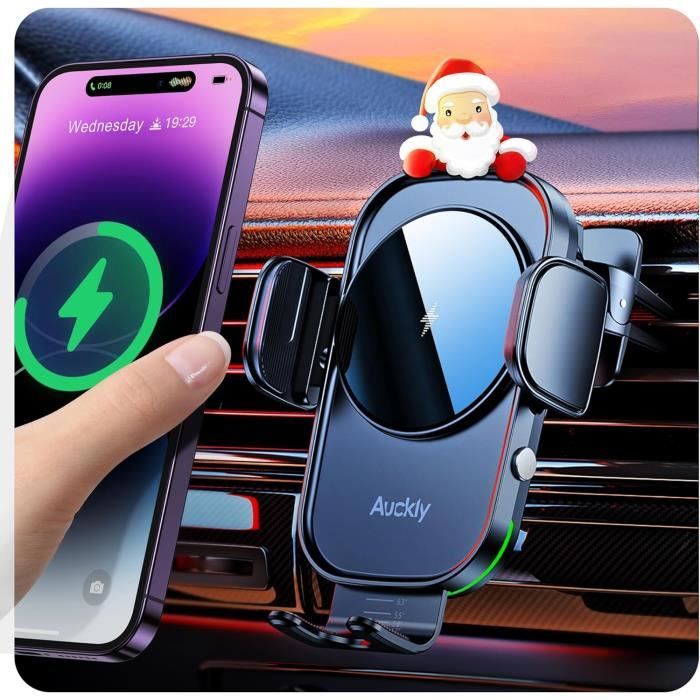 15W Magsafe Support Telephone Voiture, Chargeur Induction Voiture Sans