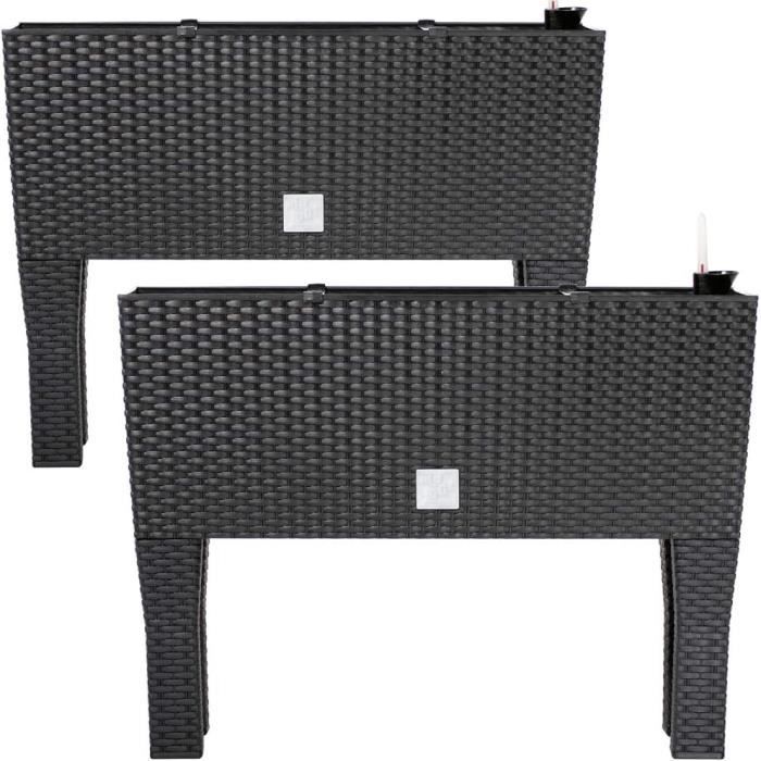 Jardinière Surélevée En Tissu Avec 8 Cases - 120x60x30 Cm, Idéale Balcon Et Terrasse