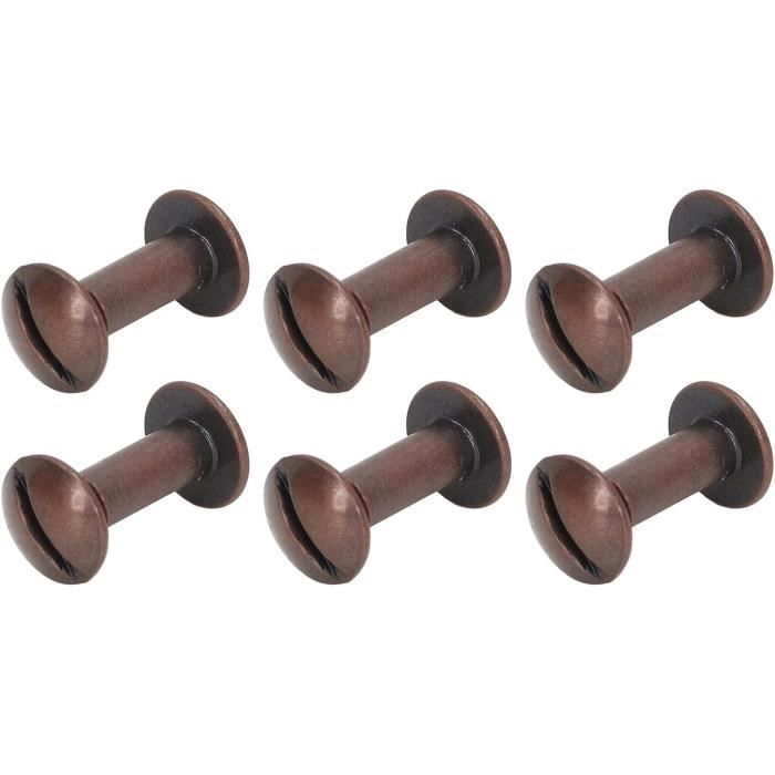 Rivet Vis Cuir Sparkeads - 15 Rivets à Vis 8mm Pour Cuir - Création Sacs/ceintures/bijoux Vis Rivet