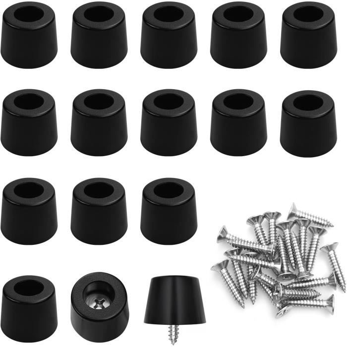 Protecteurs De Jambes De Chaise En Silicone Avec Feutre Pour Planchers De Bois Franc 24 Pcs