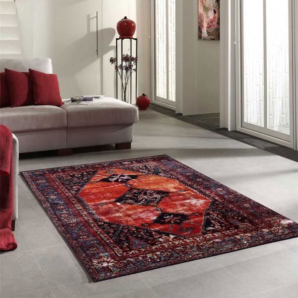 200x290 cm Tapis Salle à manger Marron Tapis Rectangulaire Tapis d