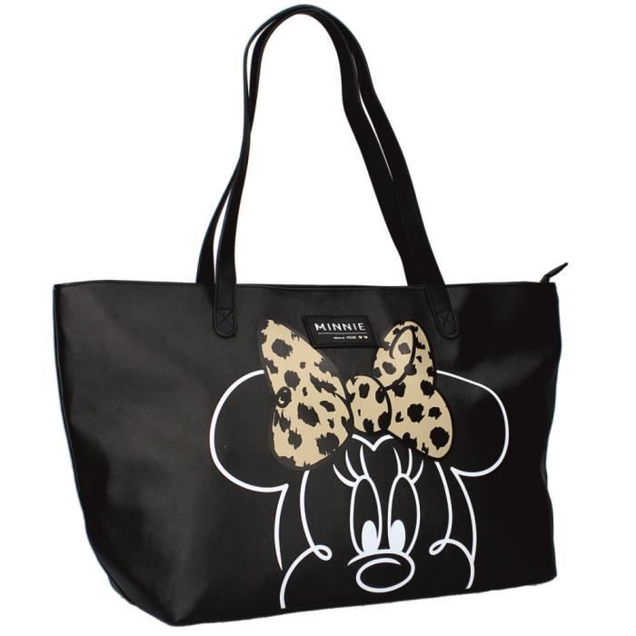 Sac ?� Provisions Minnie Mouse Noir | Grand | Simili Suir | Disney Fashion - Cdiscount Bagagerie 