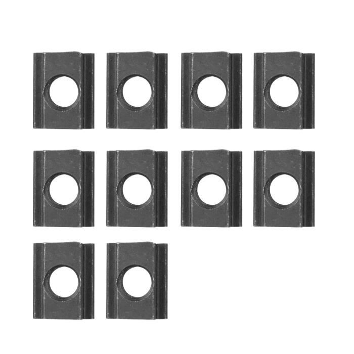 Lot De 5 écrous à T En Acier Classe 10.9 - Filetage M8 - Pour Rainure De 10mm De Large - Profondeur 15/64"