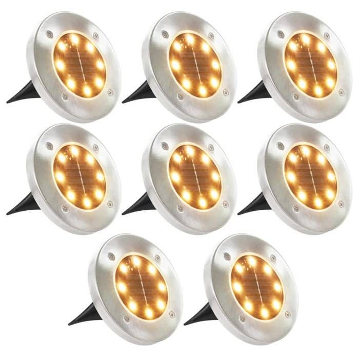 vidaXL Lampe Solaire Sol 8 pcs Chaud - vue 2