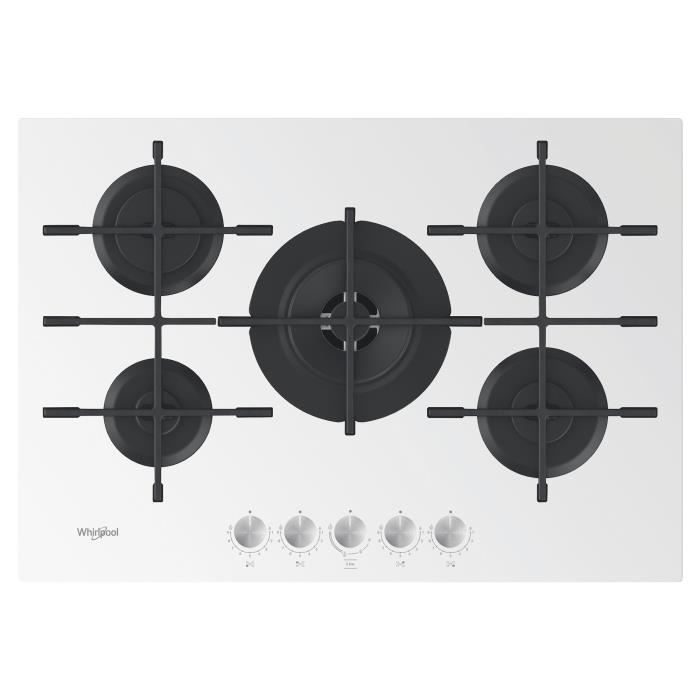 Plaque gaz Whirlpool GOWL758WH Blanche Cdiscount Electroménager