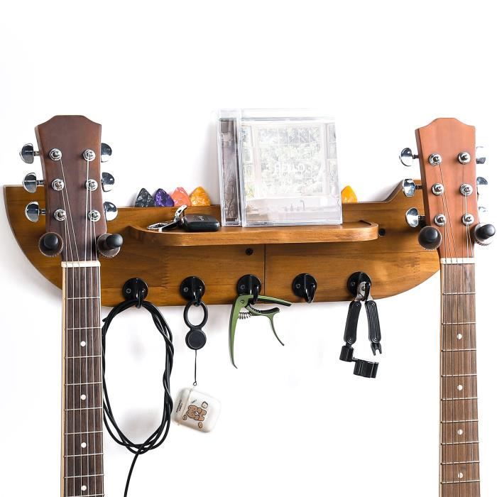 Support mural pour guitare 2-Pack, Ohuhu support de crochet mural pour  guitare acoustique basse ukulélé 
