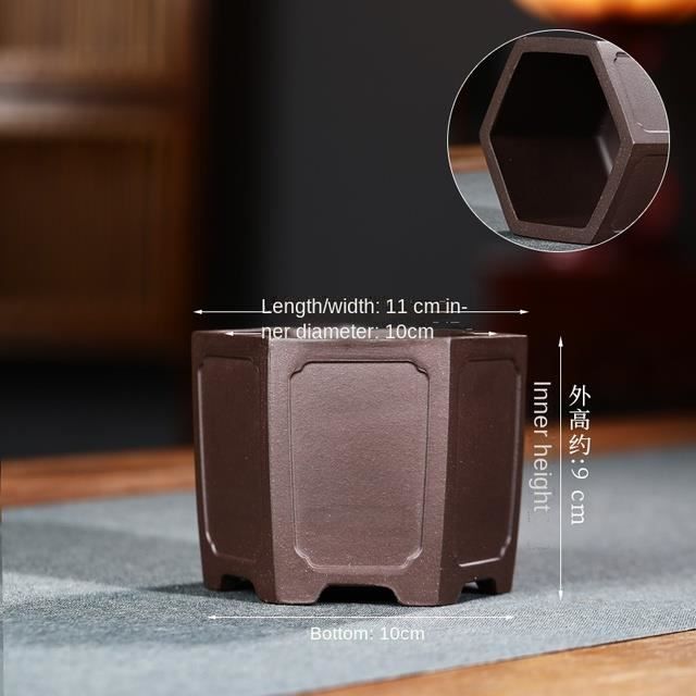 Petit Pot à Fleurs En Argile Carré 5,5x4x4,5 Cm - Idéal Pour Succulentes, Bonsaï Ou Calamus | Couleur Violette