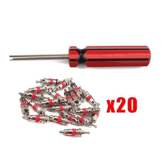 TKSE Kit 102 Pièces Noyaux De Valve A/C R134a/R12 – Outils Démonte-Obus Pour Climatisation Auto/Vélo