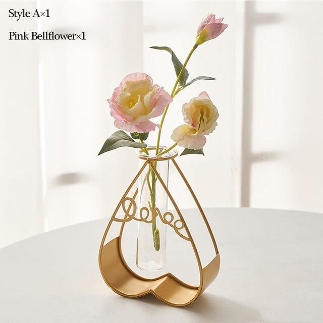 Pot et vase de fleur design doré