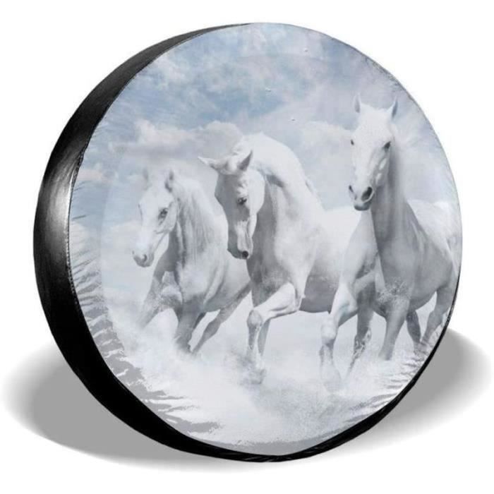 Housse De Pneu De Secours En Forme De Cheval De Feu Avec Cordon De Serrage - Housse De Roue De Secours étanche Pour Camping-car - 35,6 Cm - 35,6 Cm