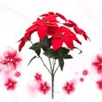 1 PC Simulation de fleur artificielle belle décoration de noël Bouquets Poinsettia pour la  FLEUR STABILISEE - FLEUR ETERNELLE-1