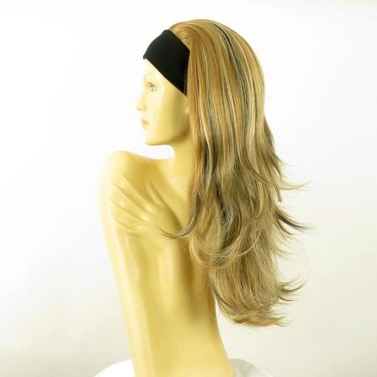 Perruque Longue Châtain Méché Cuivré - Bandeau Intégré, Taille M, Ref Bénédicte