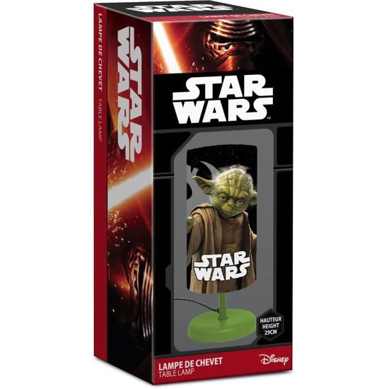 Star Wars Yoda Lampe De Chevet 10x29 Cm Noir Achat Vente
