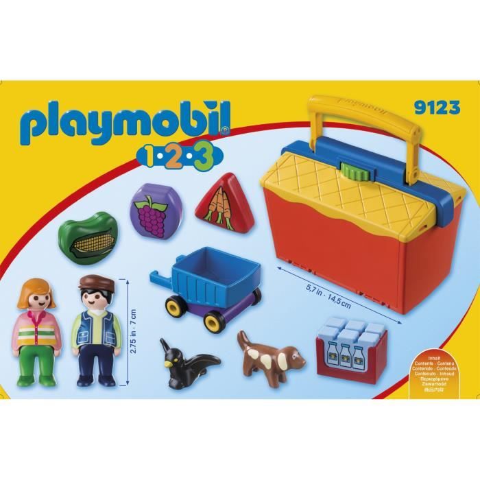Ferme transportable avec animaux Playmobil 1.2.3. 6962 - La Grande