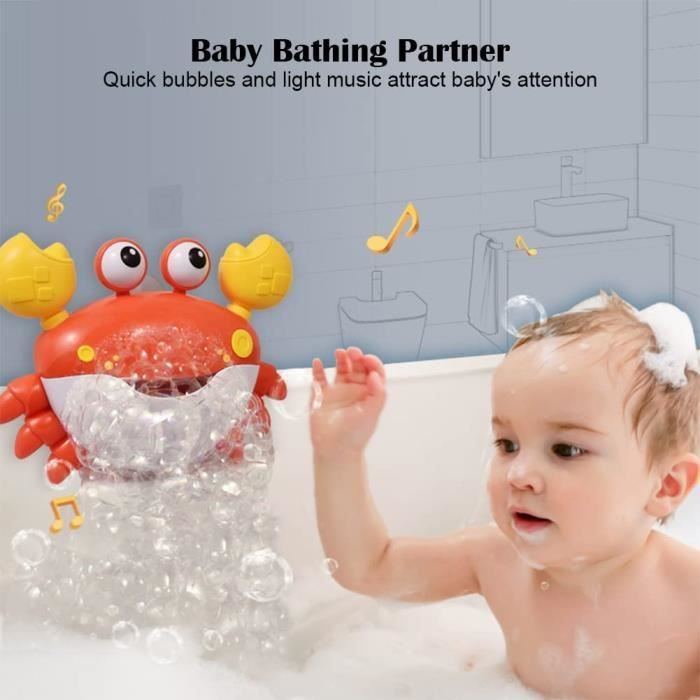 Jouet de bain pour tout-petits, mignon jouet de baignoire pour bébé crabe  de natation mécanique pour 1-3 ans 6-12 mois garçons filles et enfants