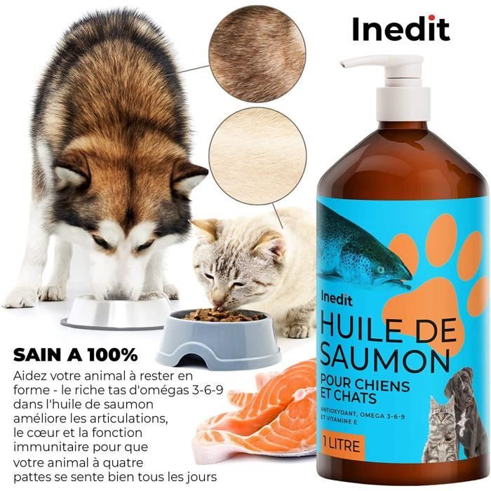 Huile De Saumon pour Chien Et Chat 1Litre 100% Naturel Santé