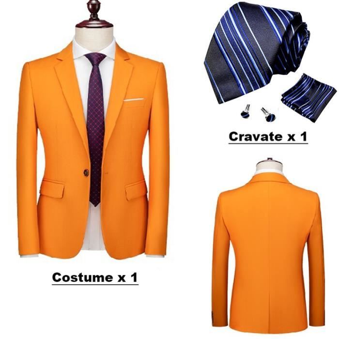 Veste Pantalon Cravate Costume Homme 3 Pieces Mode Fete Slim Fit Smoking Mariage Business Costume Marque Luxe Blazer Hommes Marine Cdiscount Pret a Porter