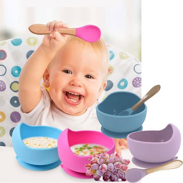 ASSIETTE - PLATEAU REPAS,rose--Assiette en Silicone pour enfants, bol avec  ventouse, plateau'alimentation en Silicone, plats pour bé - Cdiscount  Puériculture & Eveil bébé
