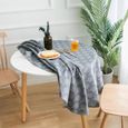 6 -Nappe décorative en coton et lin, 150cm, nappe ronde pour Table à manger-2