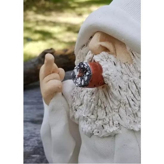 Nain De Jardin Doigt D'Honneur - Gnome De Jardin Exterieur, Funny Nain