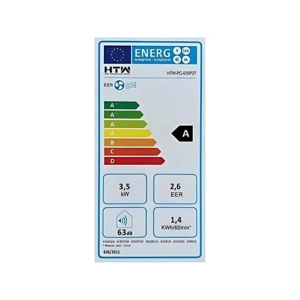 Climatiseur mobile HTW HTW-PC-035P27 - 3500w - 35 à 40 12000 BTU