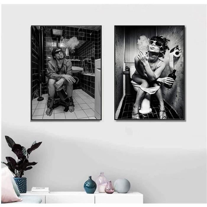 Affiche Pop Art Toile 50x70cm - Déco Murale Moderne - Style Bar Rétro - Sans Cadre