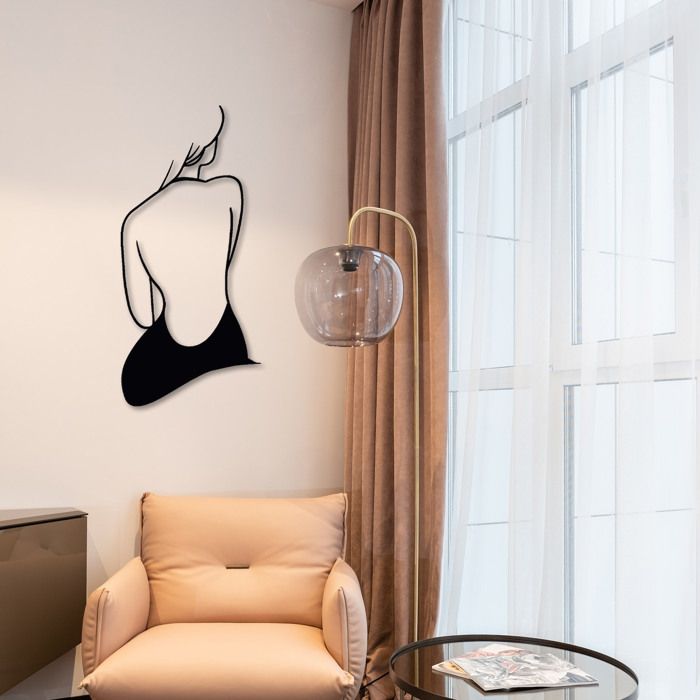 Décorations Murales Silhouettes Disco 83 Cm - Noir, Style Années 70 Pour Mur
