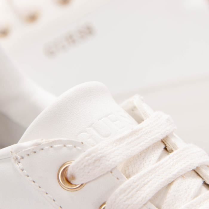 Basket Guess Reea logo appliqué sneaker Femme Blanc