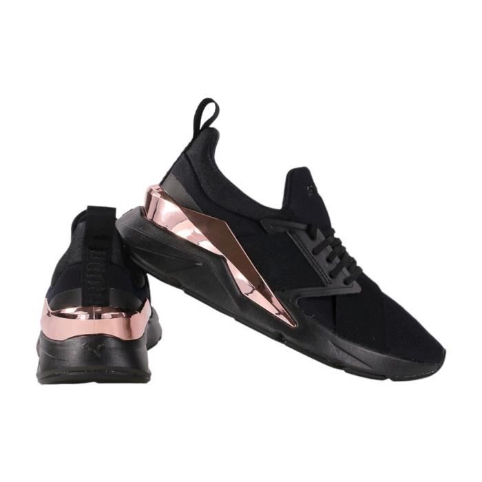 Puma muse noir et rose on sale