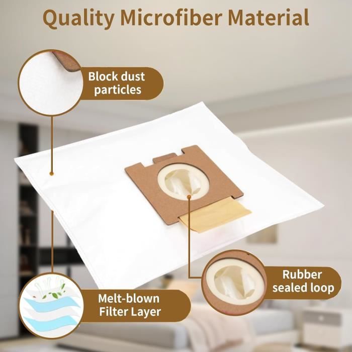Sacs Aspirateur Pour Hoover Style H Series H81/H81 Pure Epa/Telios Extra - Lot De 4 Ou 10, Filtration Multicouche