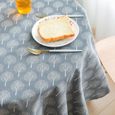 6 -Nappe décorative en coton et lin, 150cm, nappe ronde pour Table à manger-3